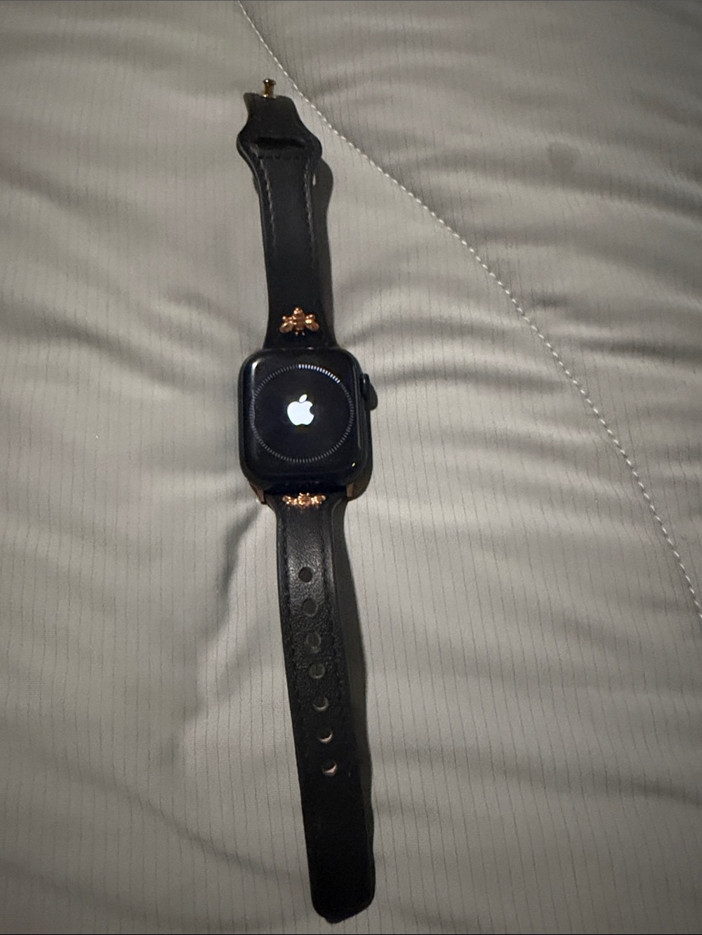 Apple Black Smartwatch with Gold Accent Hardware